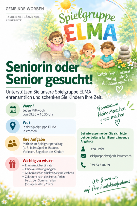 Seniorin gesucht Spielgruppe Elma Seniorin gesucht Spielgruppe Elma